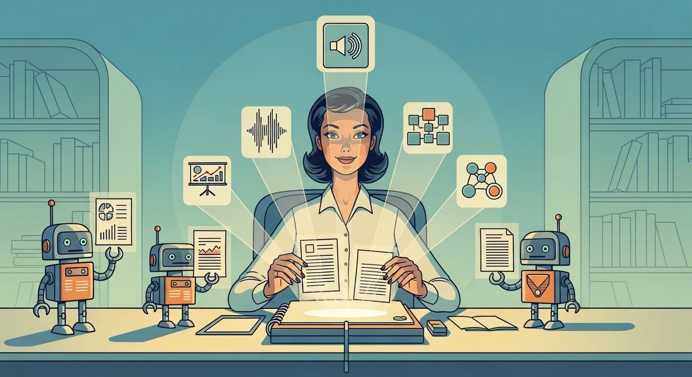 AI: Deep Research and Deeper Understanding workshop illustration